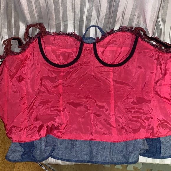 Dolce & Gabbana tweed denim flower top sz L - Picture 3 of 14